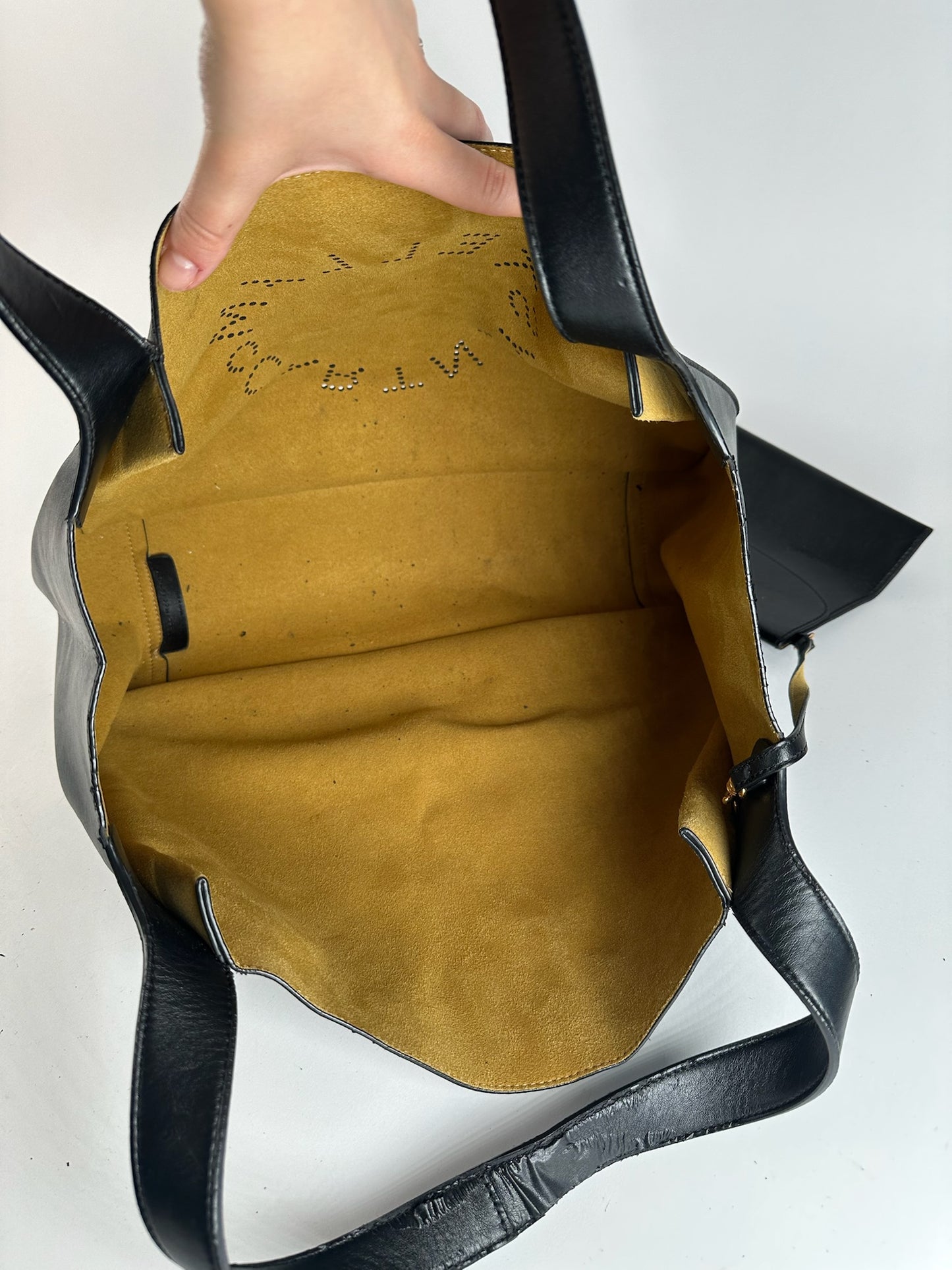 Sac vintage en cuir vegan avec logo Stella Mc Cartney noir