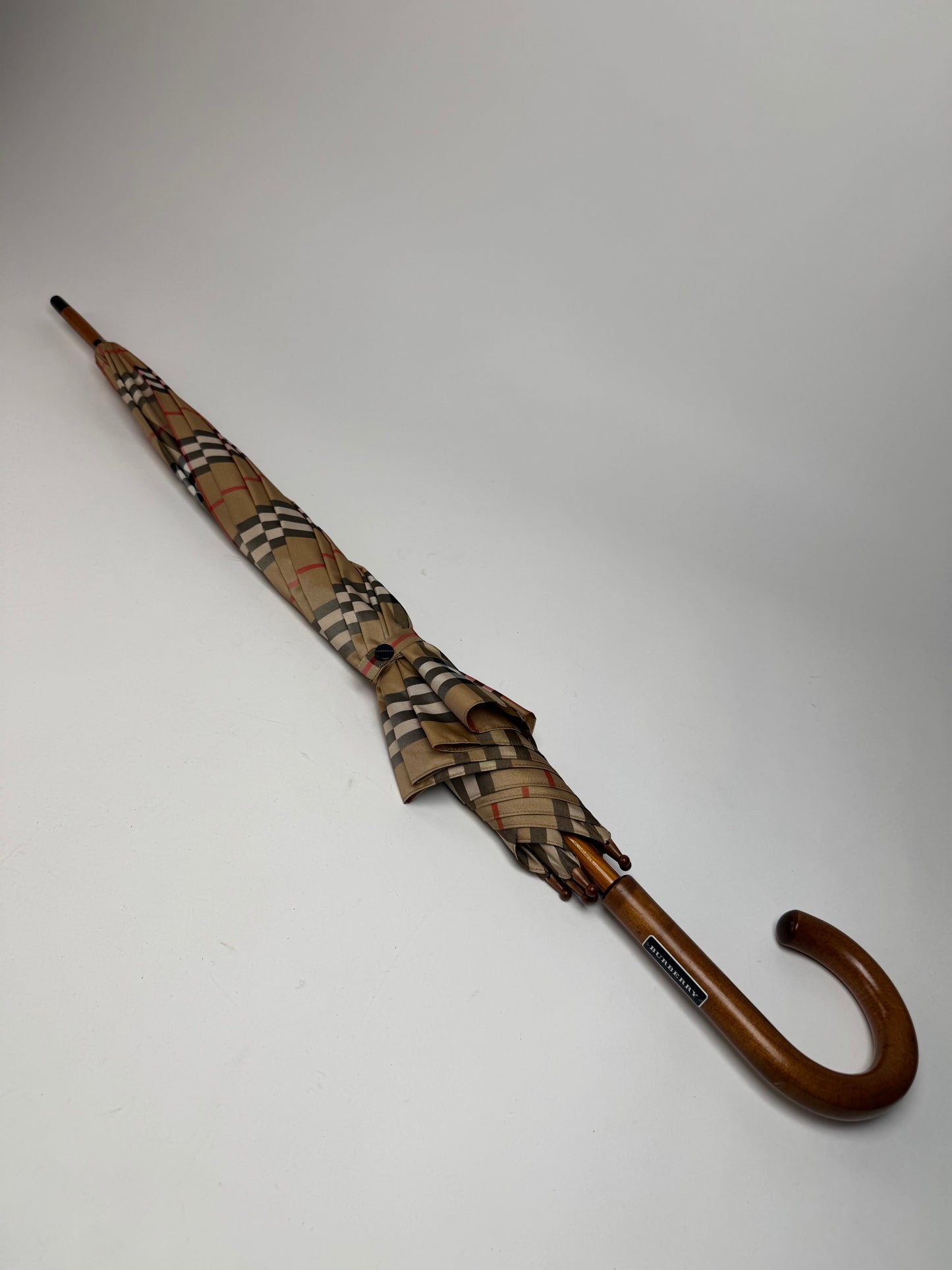 Vintage Burberry Nova Check Umbrella Beige