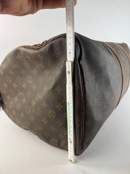 Sac de sport vintage Louis Vuitton Monogram 60keepball en cuir marron