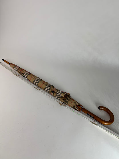Vintage Burberry Nova Check Umbrella Beige