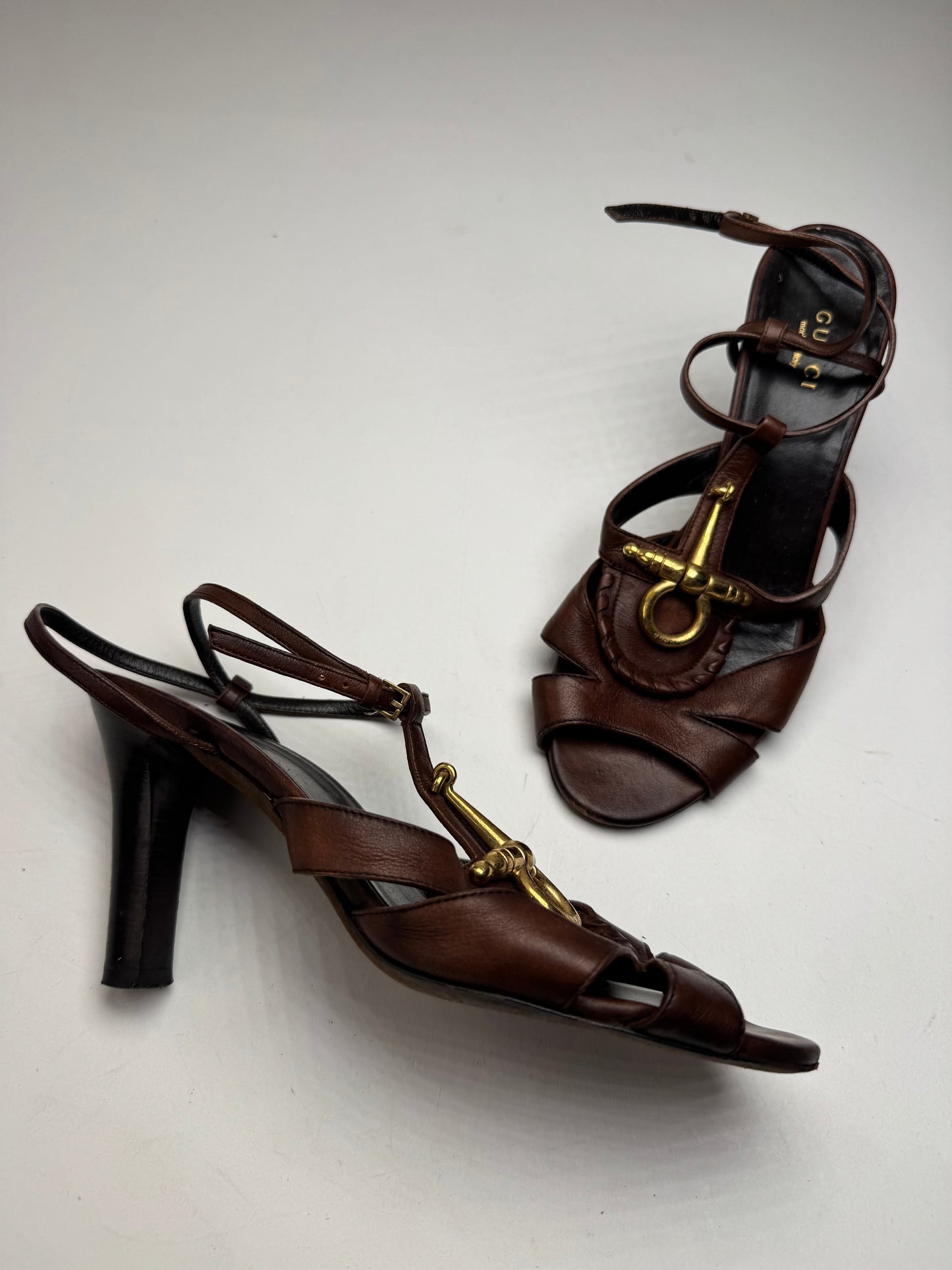 Vintage Gucci Horsebit Tom Ford Leather Pumps Brown EU36