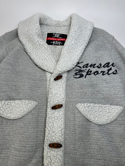 Vintage Kansai Yamamoto Wool Parka Grey White M