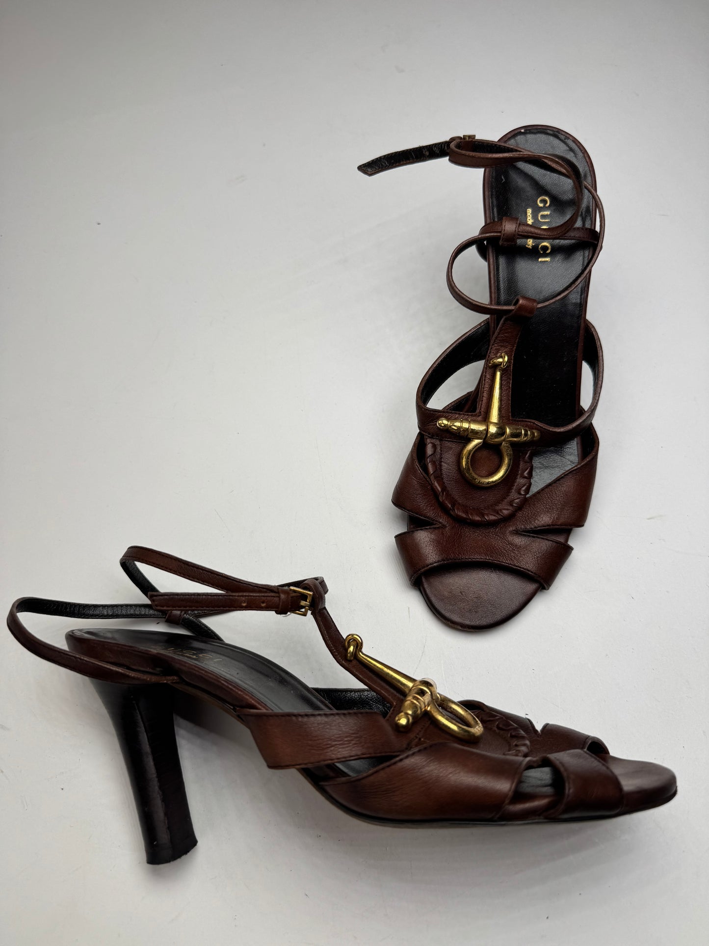 Vintage Gucci Horsebit Tom Ford Leather Pumps Brown EU36