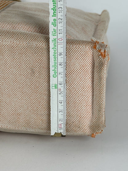 Sac Hermès vintage en coton beige orange