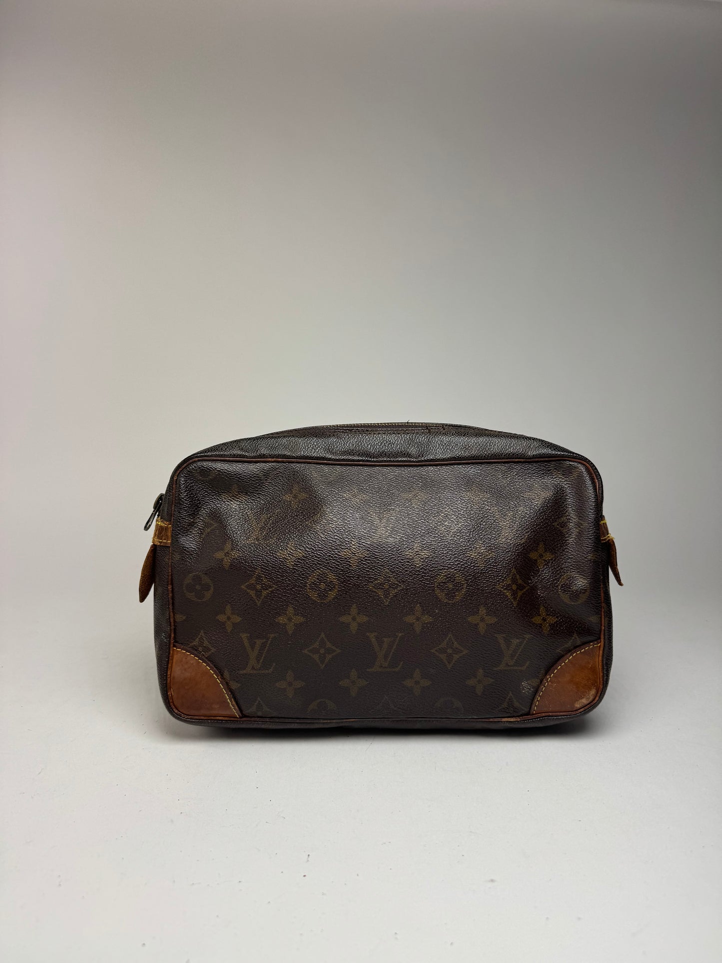 Pochette vintage Louis Vuitton en cuir Monogram marron