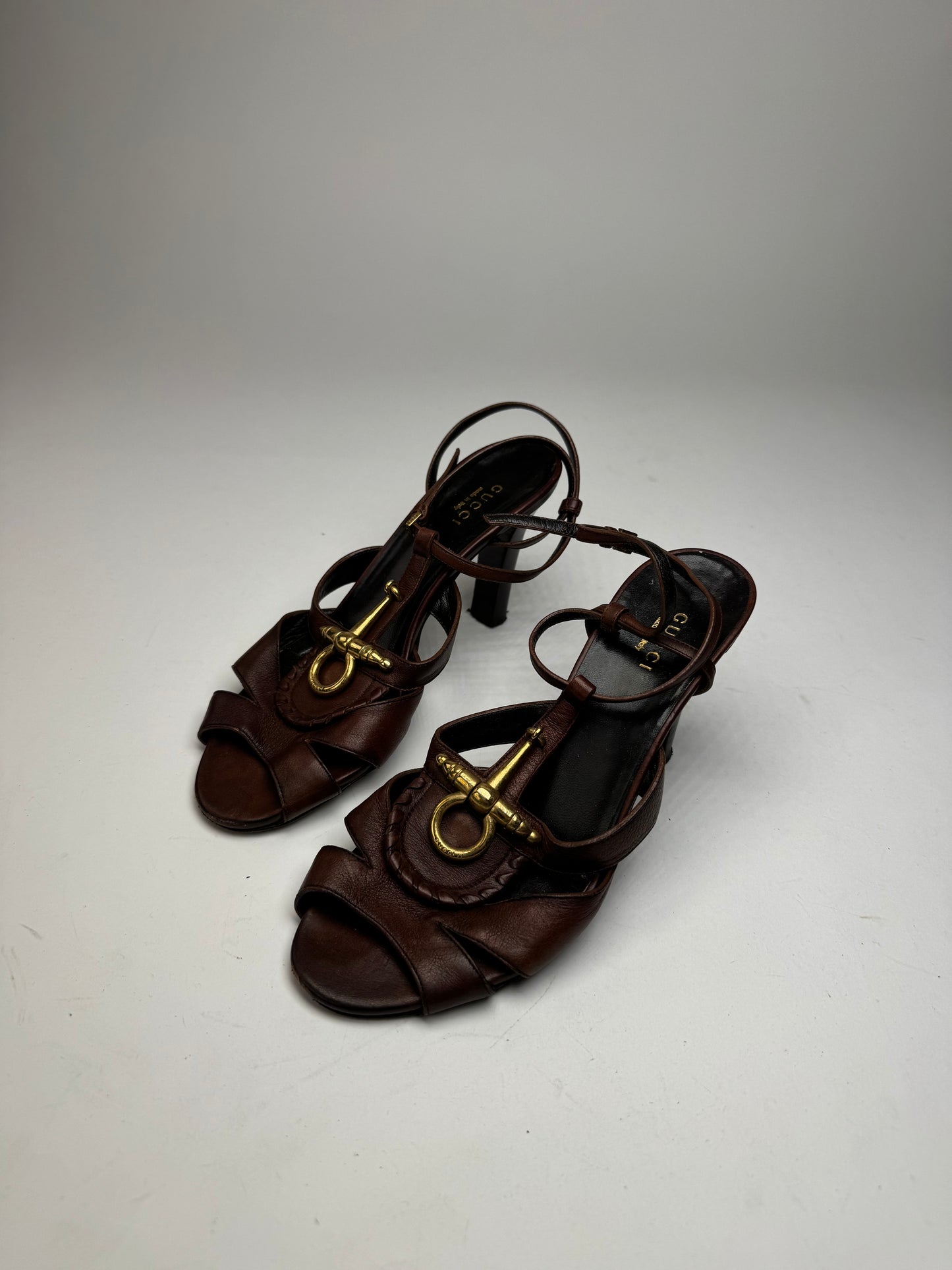 Vintage Gucci Horsebit Tom Ford Leather Pumps Brown EU36