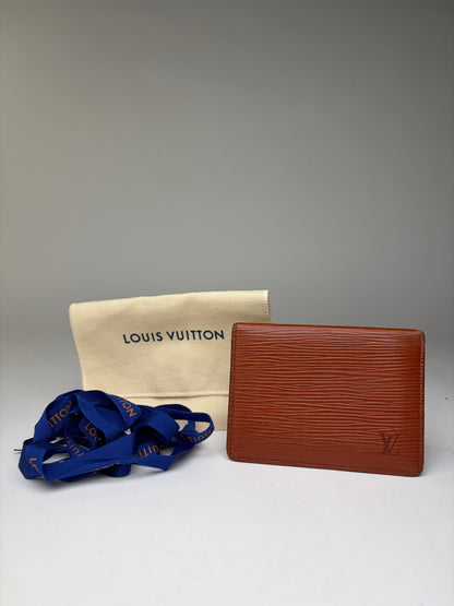 Vintage Louis Vuitton Epi Leather Bifold Wallet Late 1990s Orange