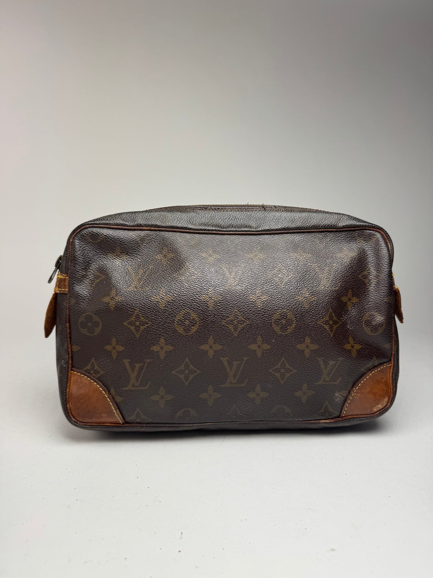 Pochette vintage Louis Vuitton en cuir Monogram marron
