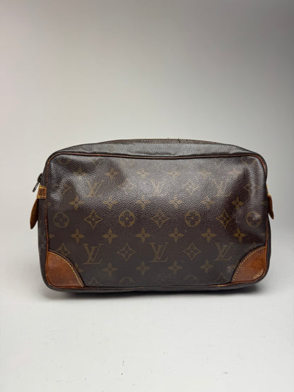 Pochette vintage Louis Vuitton en cuir Monogram marron