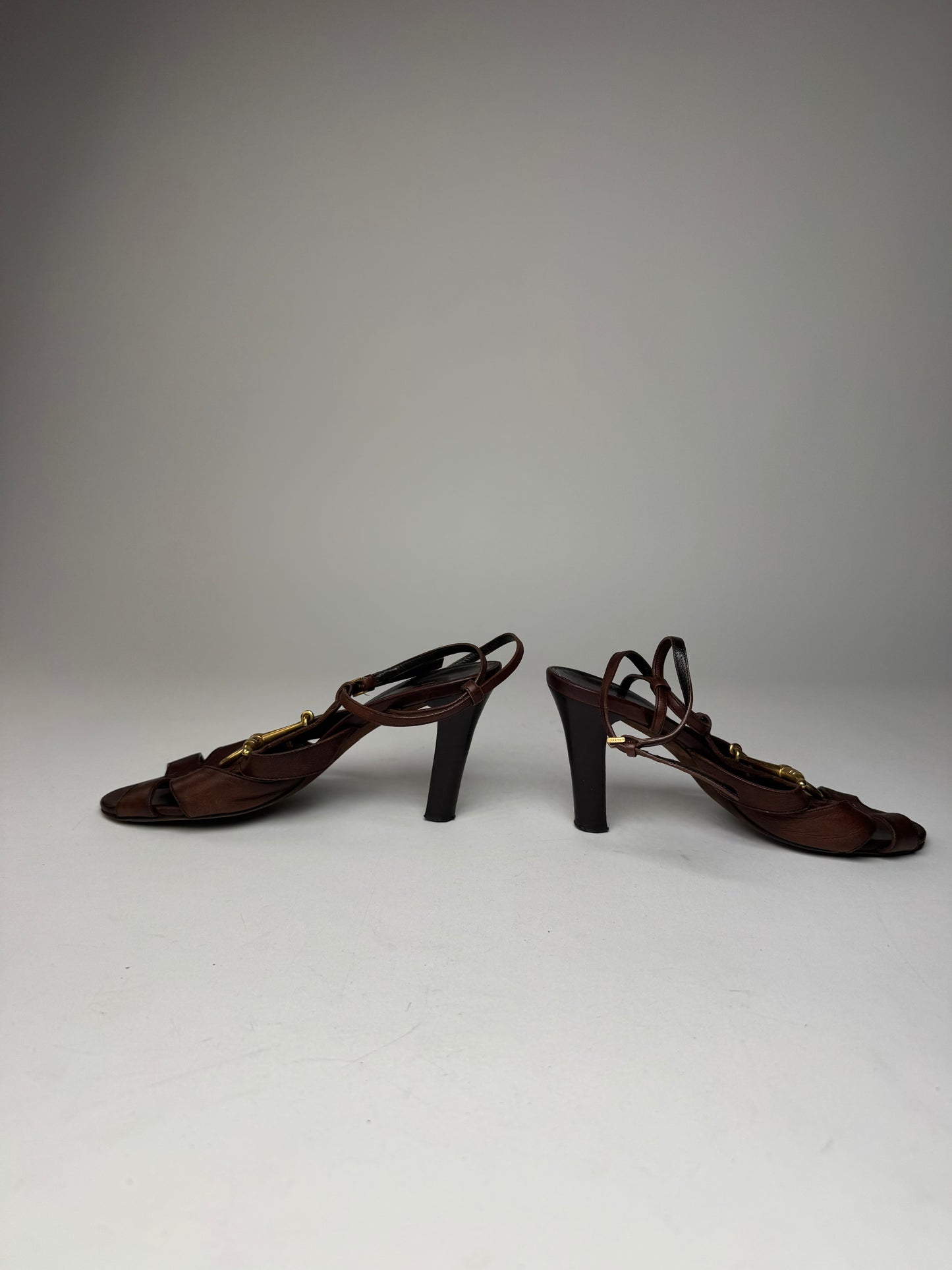 Vintage Gucci Horsebit Tom Ford Leather Pumps Brown EU36