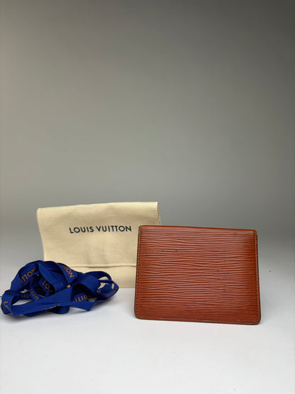 Vintage Louis Vuitton Epi Leather Bifold Wallet Late 1990s Orange