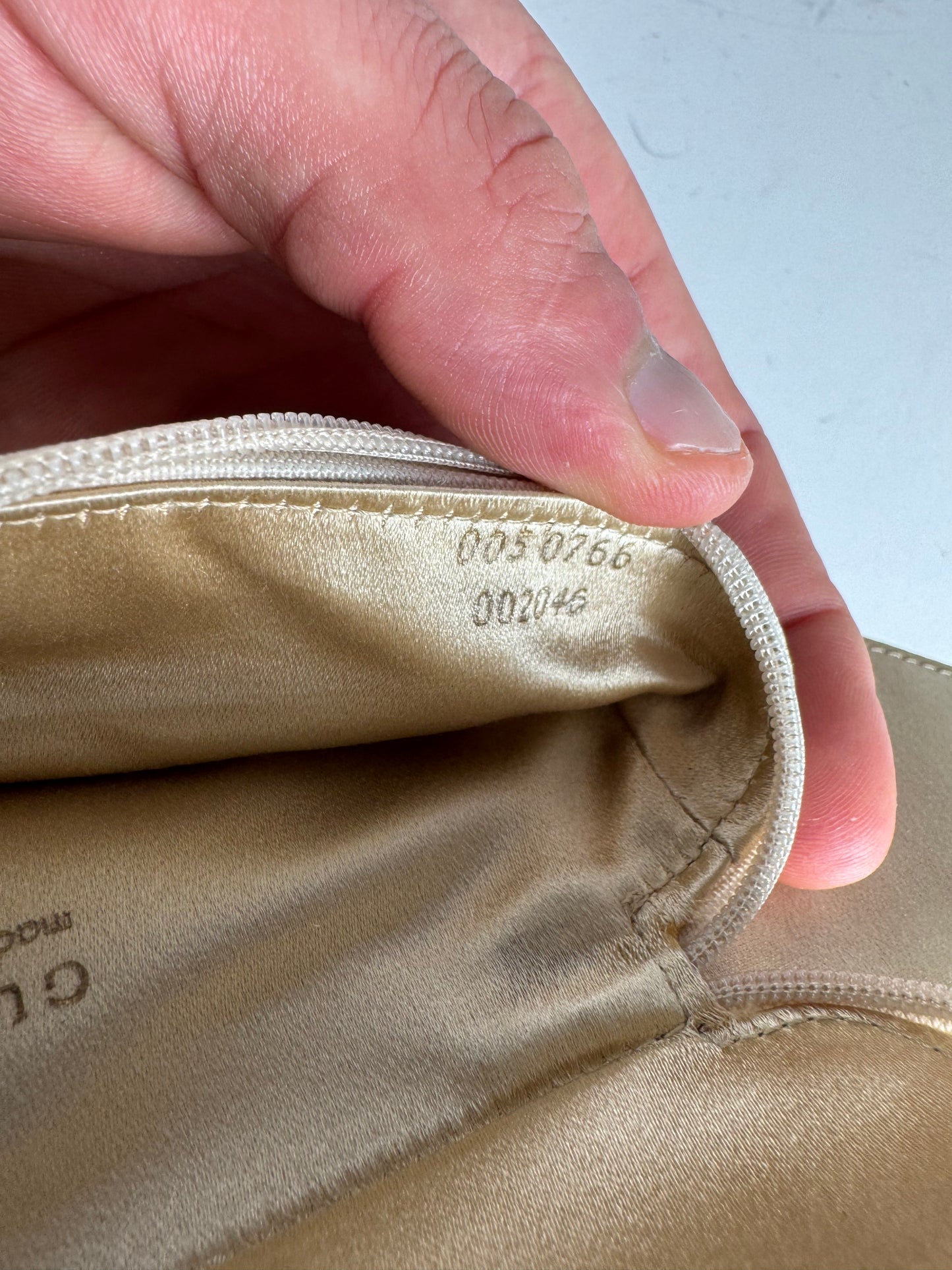 Vintage Gucci Satin Waist Bag Golden