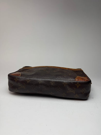 Pochette vintage Louis Vuitton en cuir Monogram marron