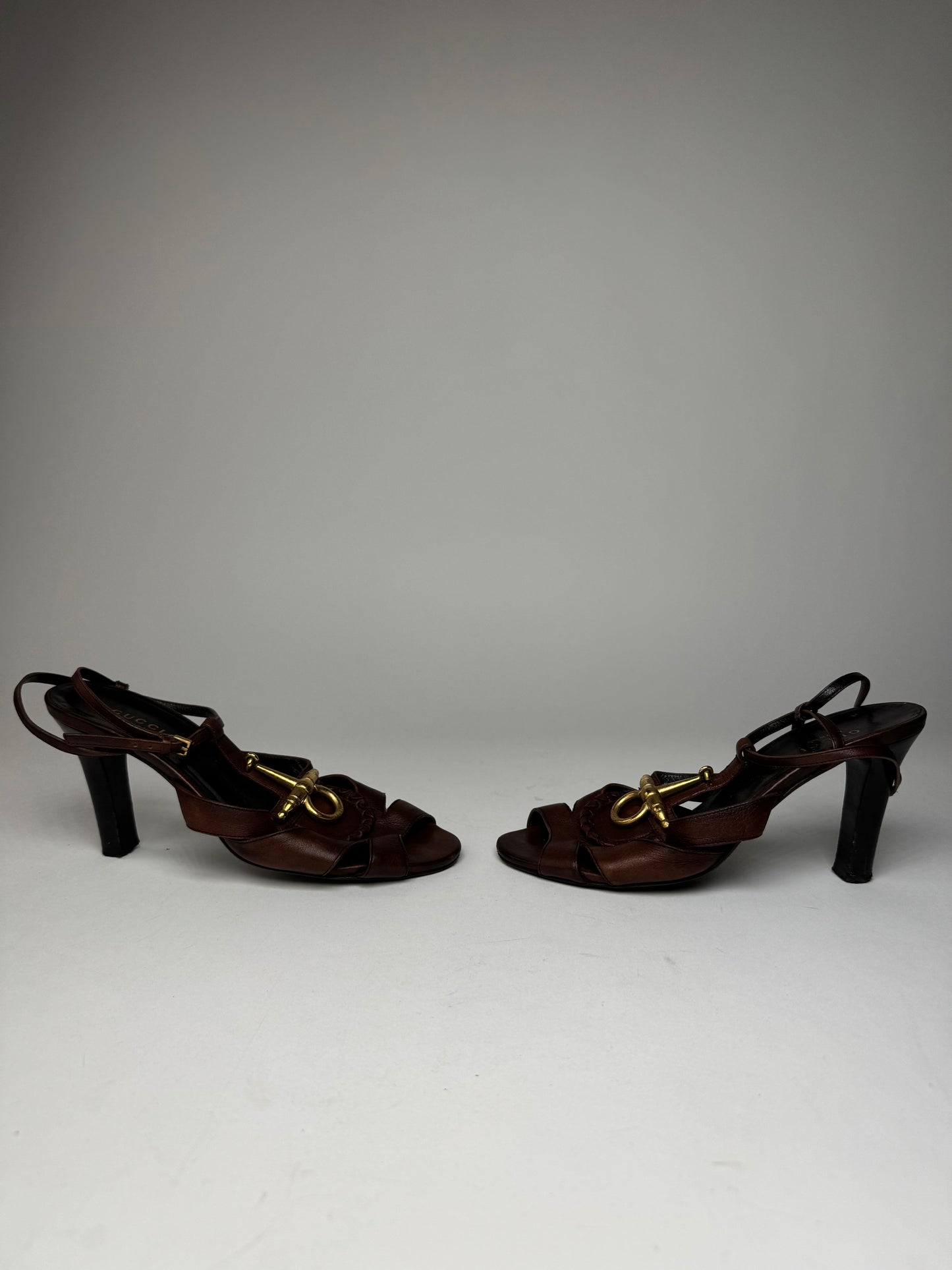Vintage Gucci Horsebit Tom Ford Leather Pumps Brown EU36