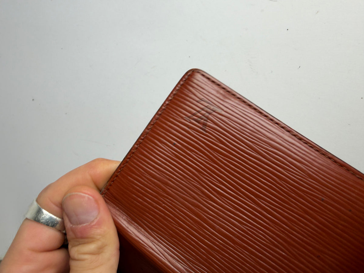 Vintage Louis Vuitton Epi Leather Bifold Wallet Late 1990s Orange