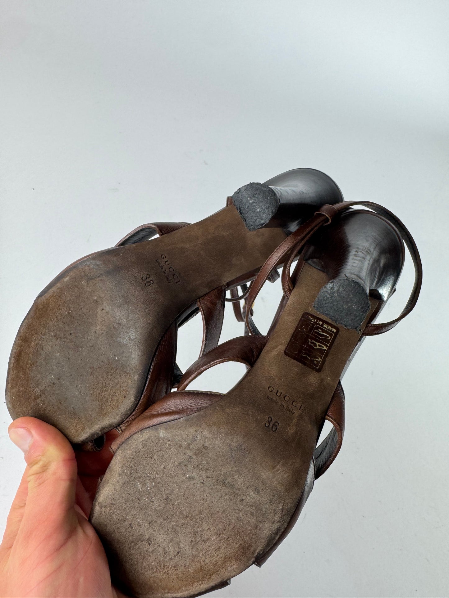 Vintage Gucci Horsebit Tom Ford Leather Pumps Brown EU36