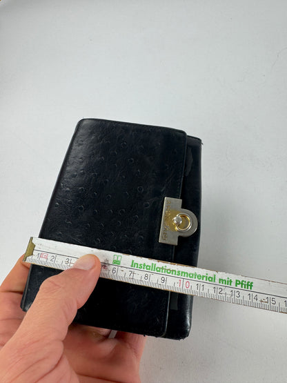 Vintage Givenchy Ostrich Leather Wallet Black