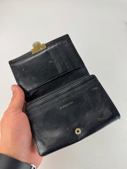 Vintage Givenchy Ostrich Leather Wallet Black
