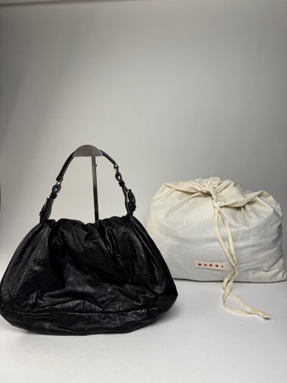 Vintage Marni Vegan Leather Handbag Black
