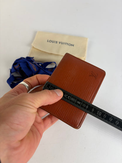 Vintage Louis Vuitton Epi Leather Bifold Wallet Late 1990s Orange