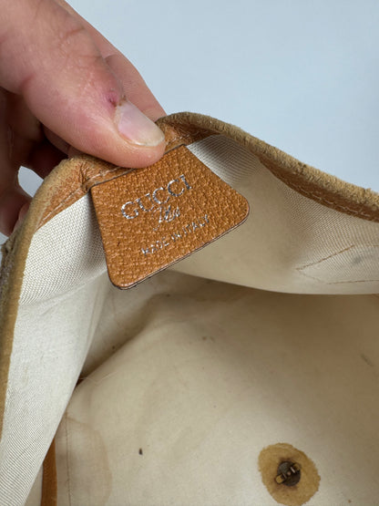 Vintage Gucci Monogram Leather shopper white