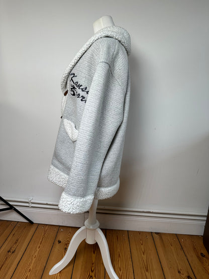Vintage Kansai Yamamoto Wool Parka Grey White M