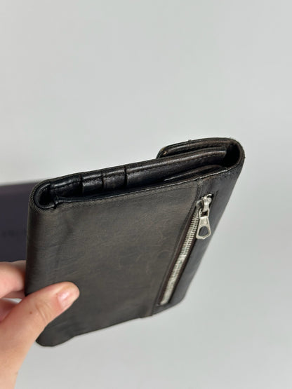 Portefeuille Prada vintage en cuir noir