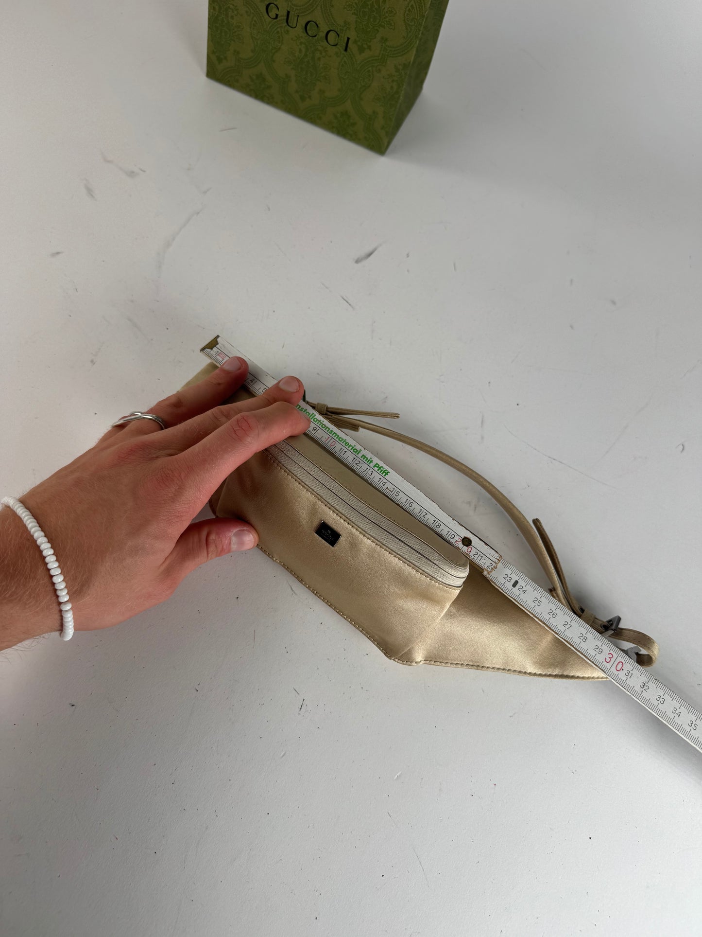 Vintage Gucci Satin Waist Bag Golden