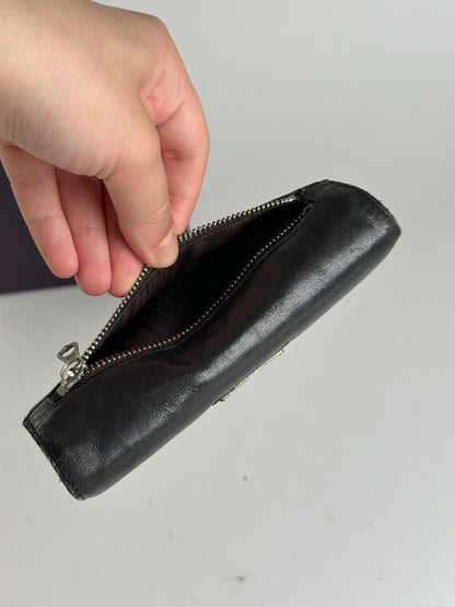 Portefeuille Prada vintage en cuir noir