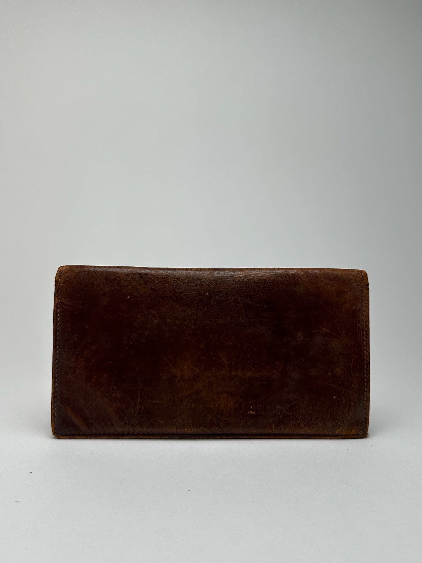 Vintage Coach Leather ID Holder Brown