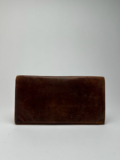 Vintage Coach Leather ID Holder Brown