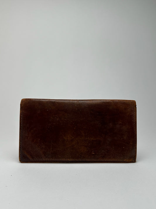 Vintage Coach Leather ID Holder Brown