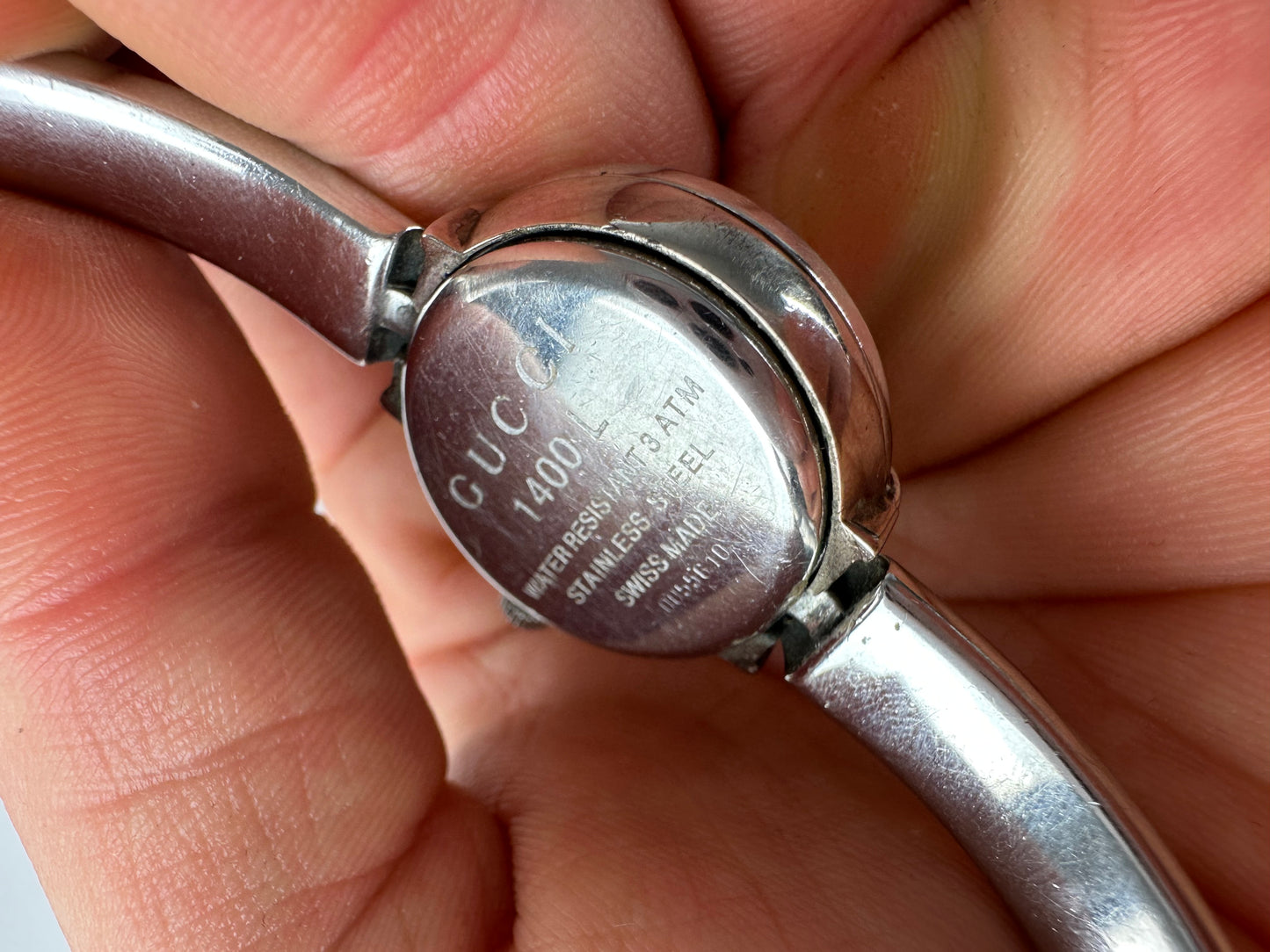 Vintage Gucci Quartz Horsebit Watch Silver