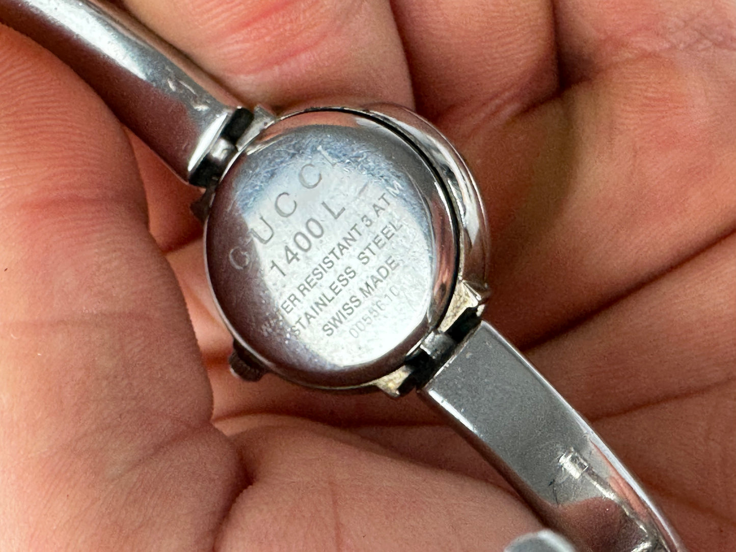 Vintage Gucci Quartz Horsebit Watch Silver