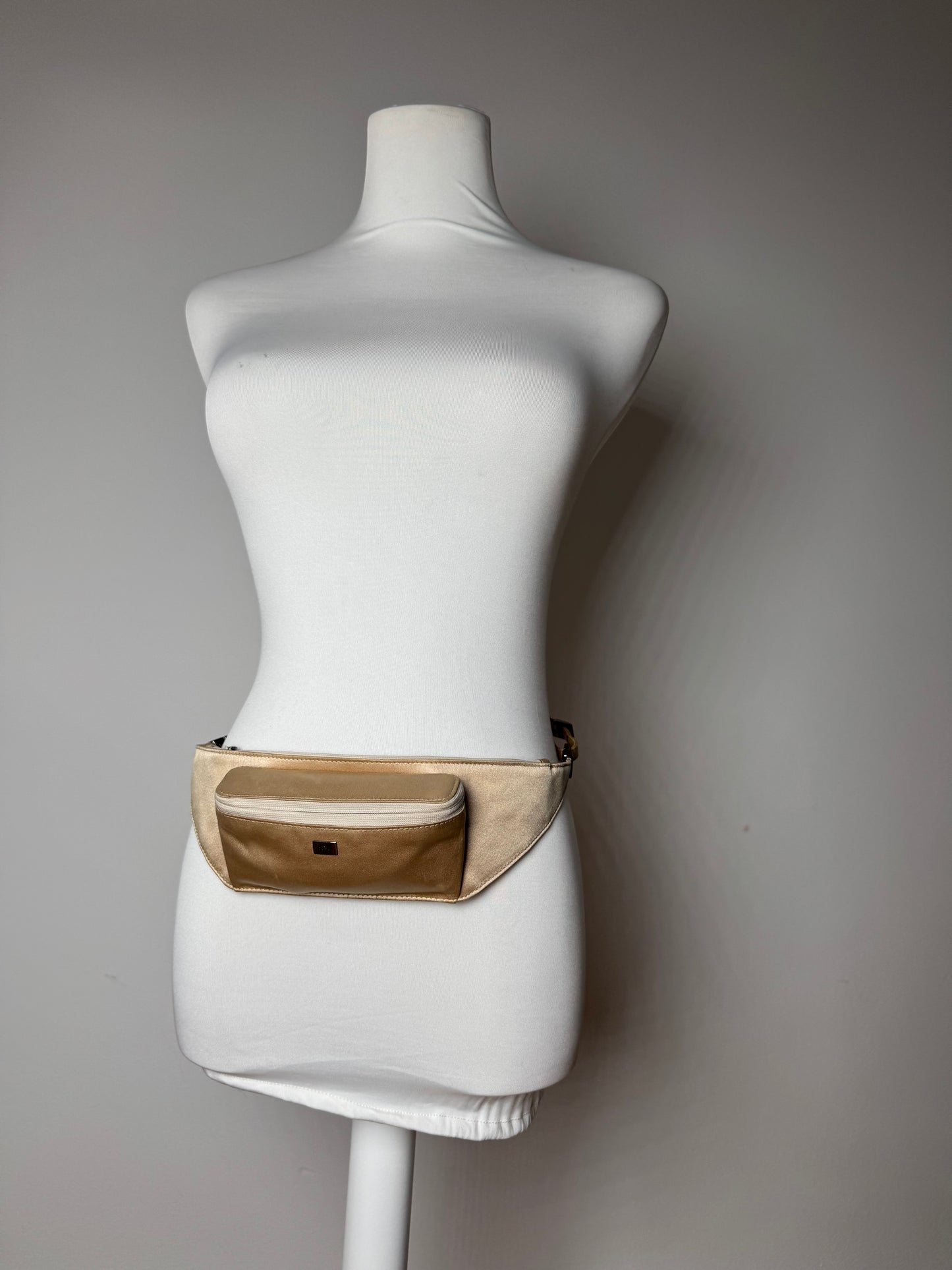 Vintage Gucci Satin Waist Bag Golden