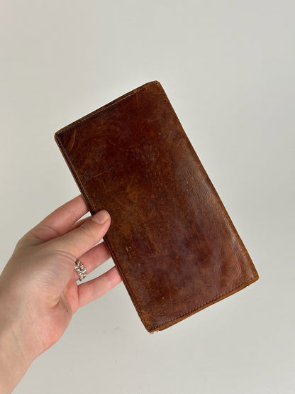 Vintage Coach Leather ID Holder Brown