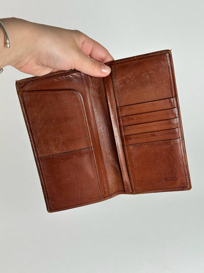 Vintage Coach Leather ID Holder Brown
