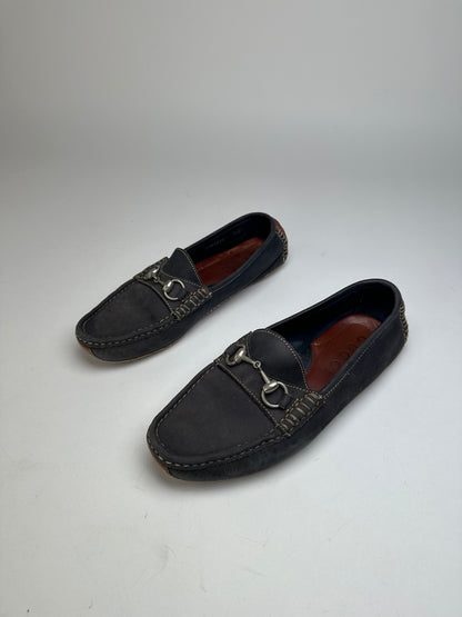 Vintage Gucci Suede Horsebit Loafer Anthracite 40,5
