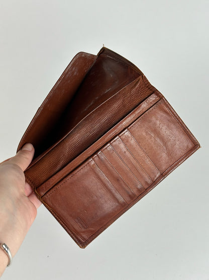 Vintage Coach Leather ID Holder Brown