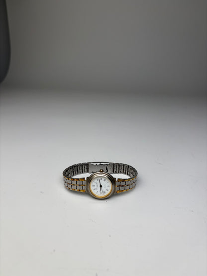 Vintage Dior Stainless Steel Bracelet Watch Silver Gold