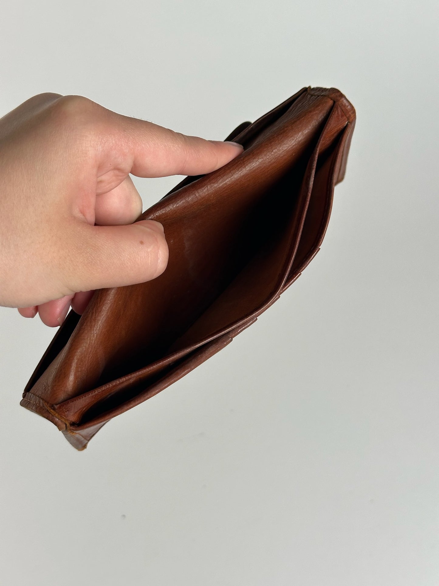 Vintage Coach Leather ID Holder Brown