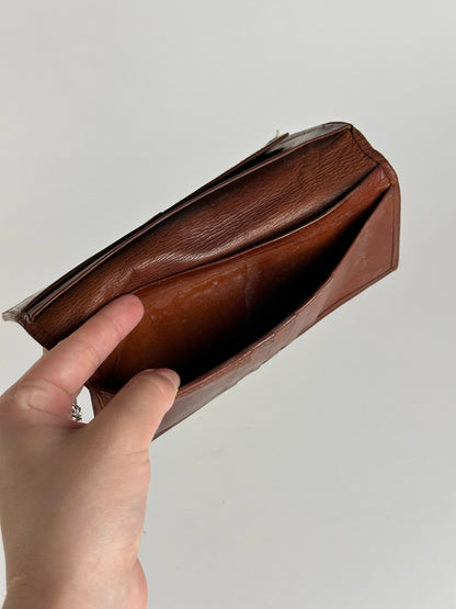 Vintage Coach Leather ID Holder Brown