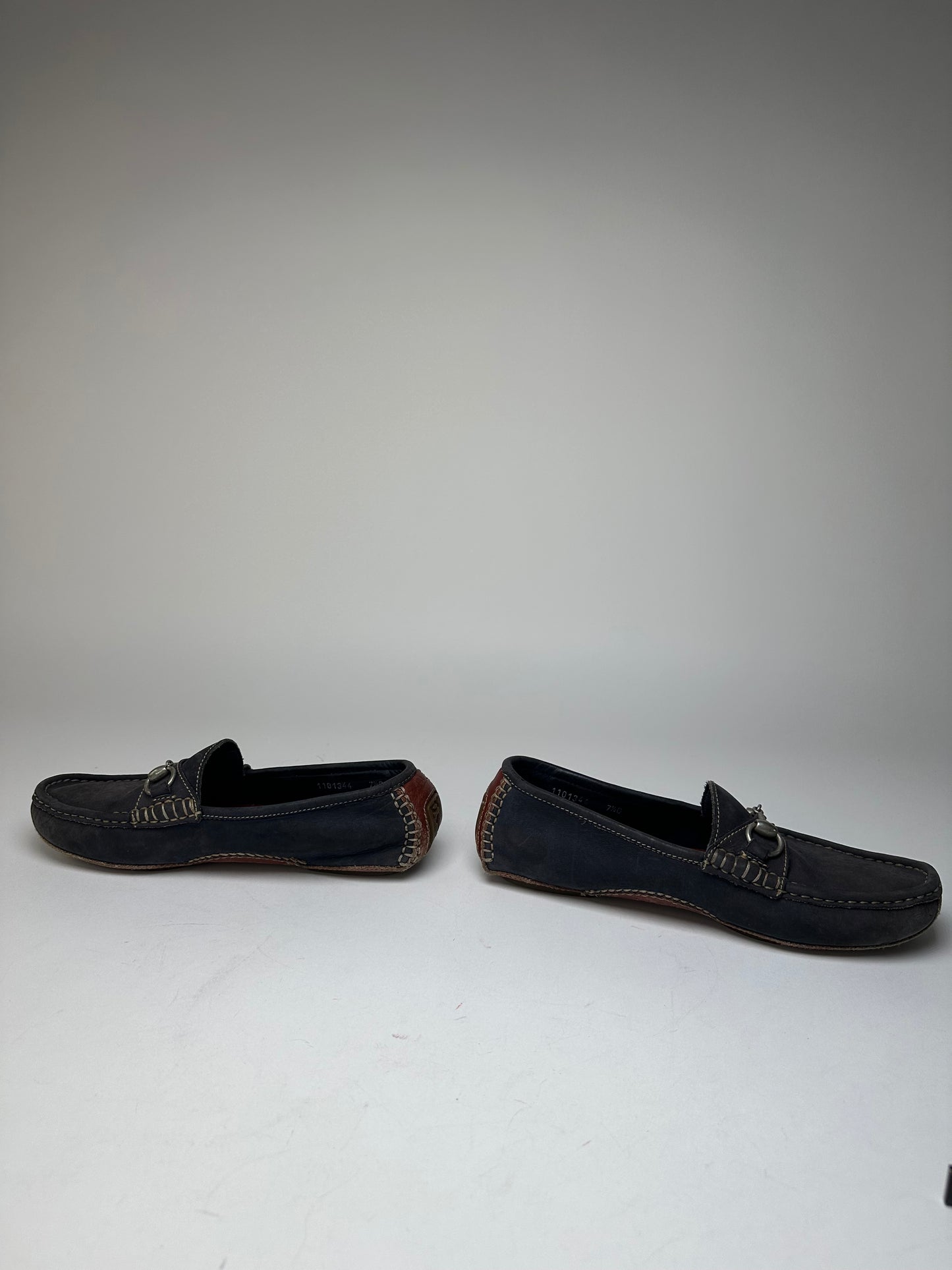Vintage Gucci Suede Horsebit Loafer Anthracite 40,5