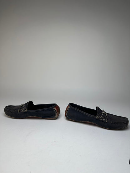 Vintage Gucci Suede Horsebit Loafer Anthracite 40,5