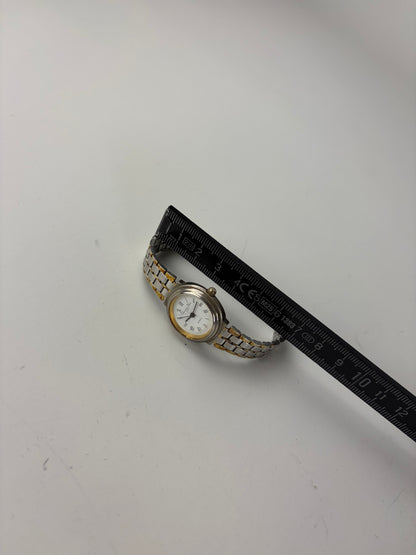 Vintage Dior Stainless Steel Bracelet Watch Silver Gold
