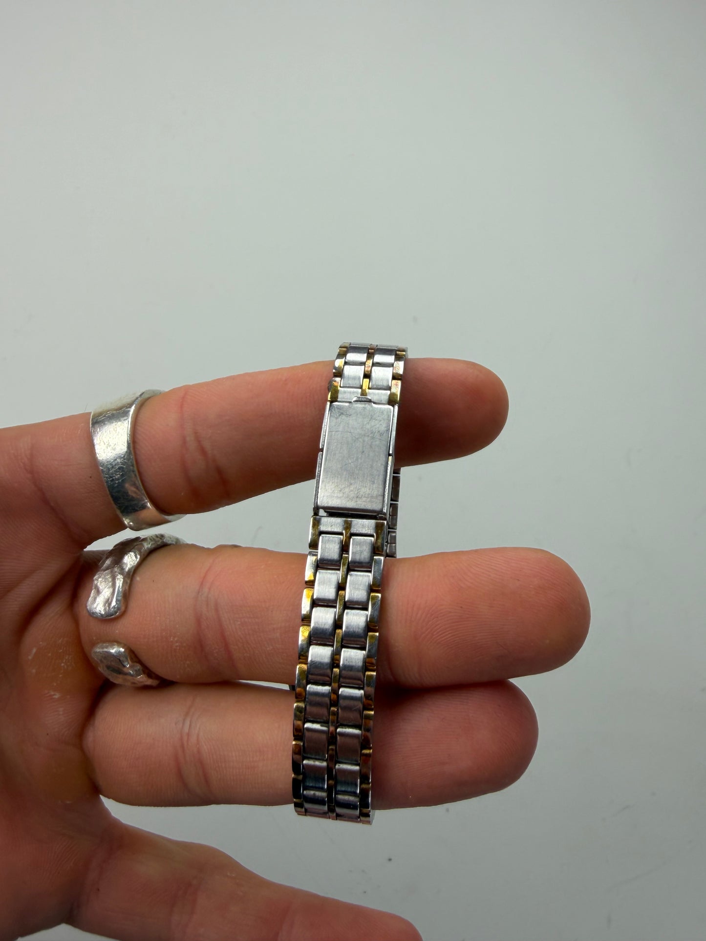 Vintage Dior Stainless Steel Bracelet Watch Silver Gold