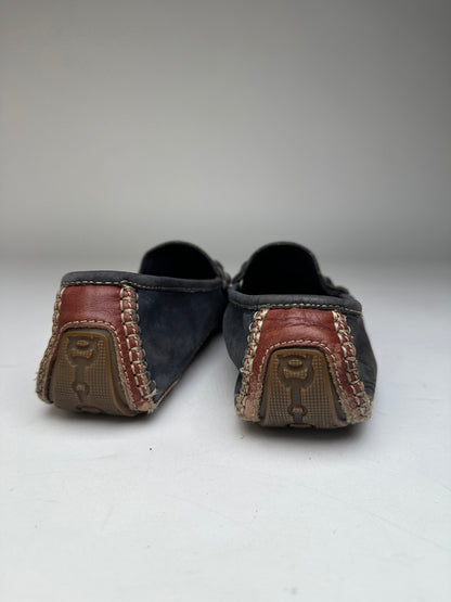 Vintage Gucci Suede Horsebit Loafer Anthracite 40,5