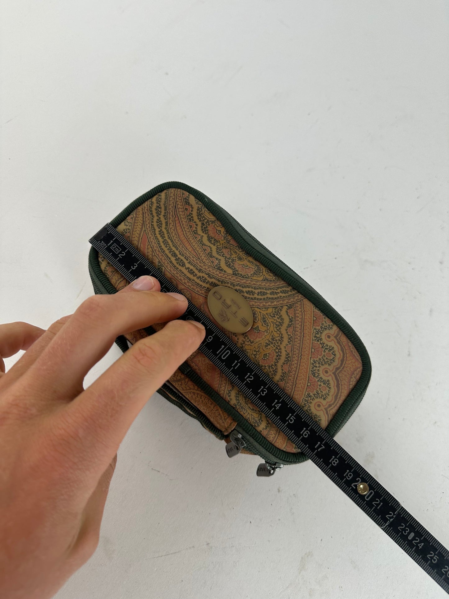 Etro Multicolor Paisley Print Cosmetic Case Fabric