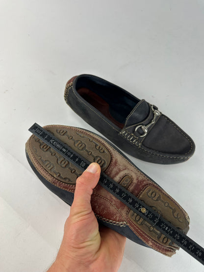 Vintage Gucci Suede Horsebit Loafer Anthracite 40,5