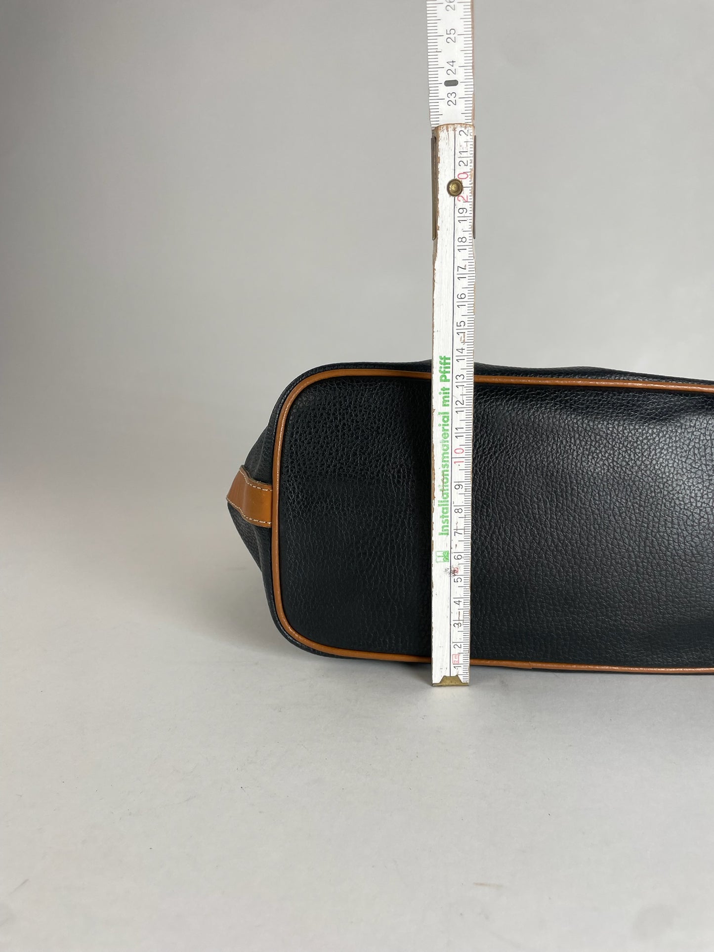 Vintage Courreges Bucket / Shoulder Bag Black Brown